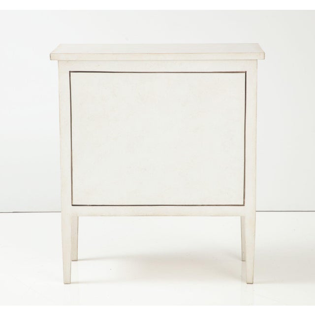 Ivory Handpainted Ivory and Gold Trompe l'Oeil Cabinet or Nightstand, 21st C. For Sale - Image 8 of 12