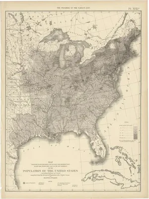 Walker, Chart of the US Population, 1874, Paper