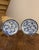 Antique Japanese Imari Blue and White Chargers, 1900s, Set of 2 For Sale - Image 6 of 7