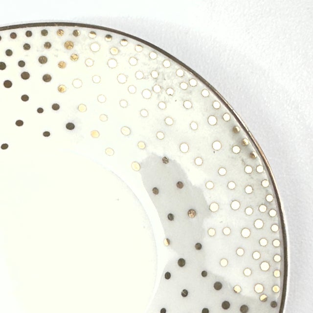 Gold-Embellished Vintage Porcelain Wall Plate Curation - Group of 7 For Sale - Image 13 of 18