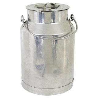 Mid-Century Stainless Steel Storage Vessel For Sale