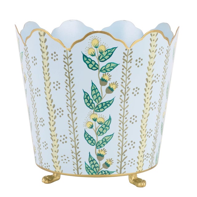 Discover the beauty of our Chinoiserie hand-painted metal planters. Each planter features intricate, vibrant designs...