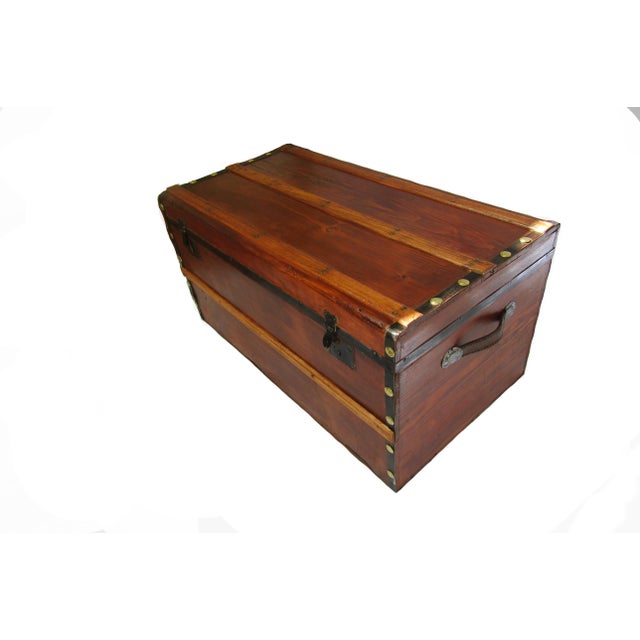 Mid 19th Century 19th Century Civil War Era Carriage Trunk For Sale - Image 5 of 7