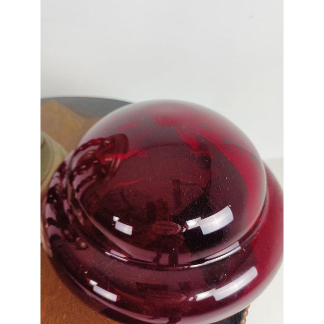 Vintage Tin Lamp with Clockwork For Sale - Image 13 of 18