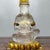 Glass Vintage Liuli Crystal Lotus Guanyin Statue With Gilt Accents and Original Silk Box For Sale - Image 7 of 9