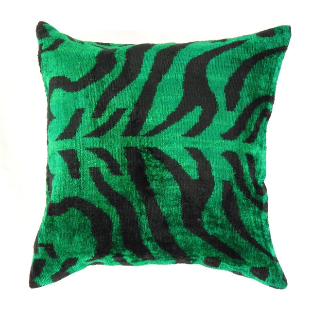 2020s Contemporary Decorative Accent Handmade Ikat Pillow For Sale - Image 5 of 5