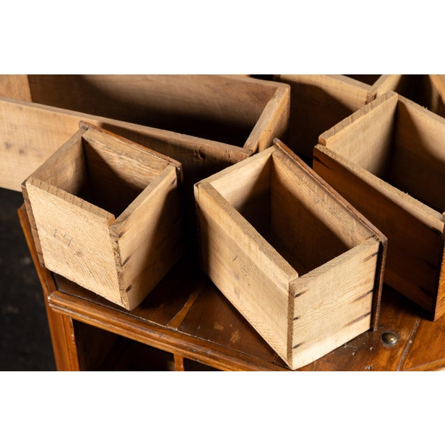 Early 20th Century Oak 40-Drawer Revolving Parts Cabinet For Sale - Image 14 of 16