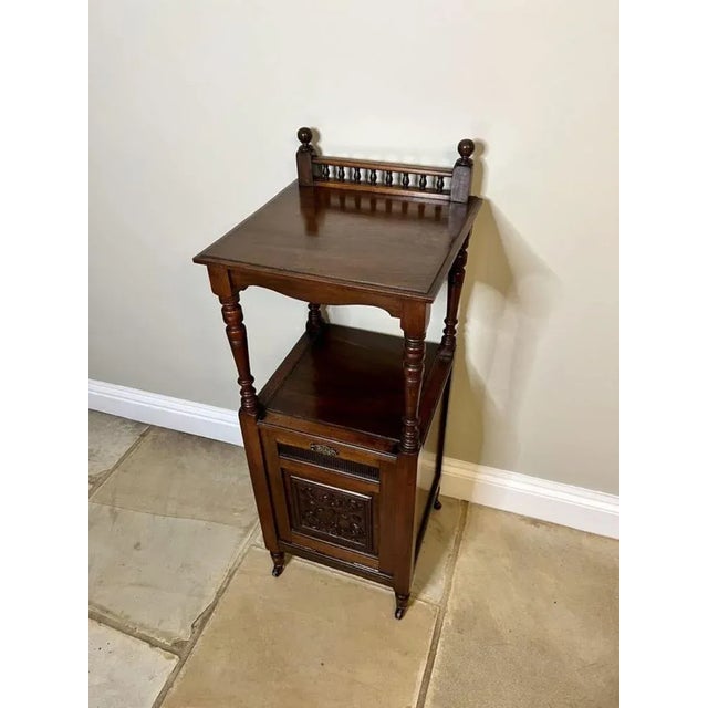 Carved Mahogany Coal Box, 1900s For Sale - Image 3 of 9