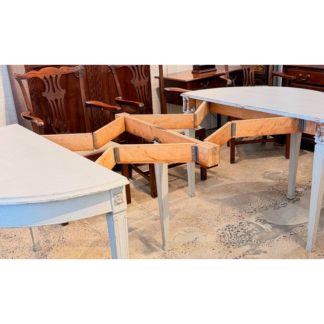 Traditional Late 19th Century Swedish Painted Extension Dining Table For Sale - Image 3 of 11