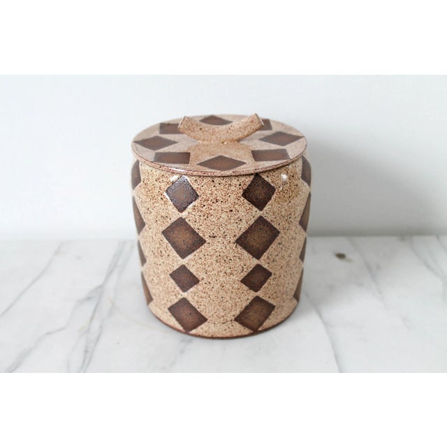 Lidded Studio Art Pottery Container For Sale - Image 4 of 9