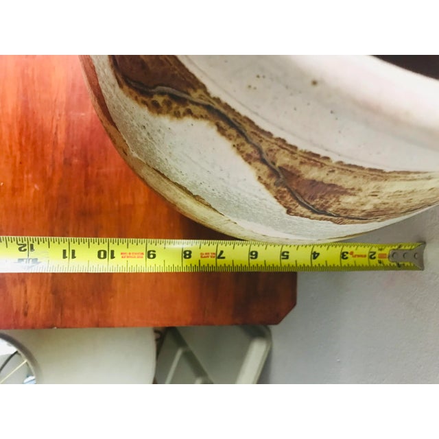 Massive Stoneware Vintage 1970s Signed Studio Pottery Vessel by Rick Jenkins For Sale - Image 10 of 10