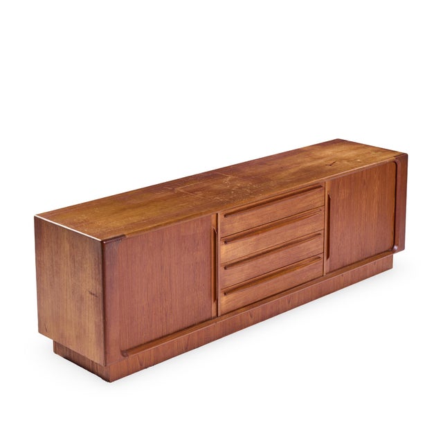 Bernhard Pedersen & Son Mid Century Danish Modern Teak Tambour Door Sideboard Credenza For Sale - Image 9 of 9