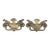 Pair of Vintage 4 In. Brass Bail Dresser Drawer Pulls For Sale