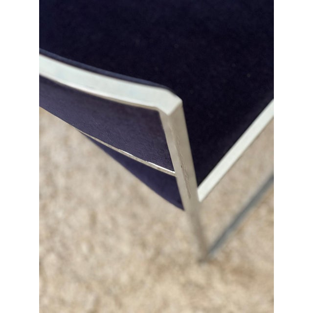 Vintage Italian Metal and Velvet Armchairs, 1970, Set of 2 For Sale - Image 11 of 12