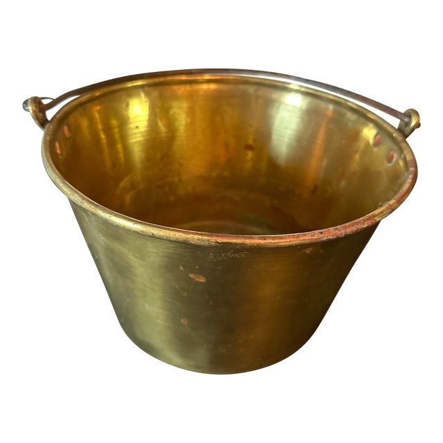 1851 Hayden Pat. Ansonia Brass Co. Bail Brass Bucket For Sale