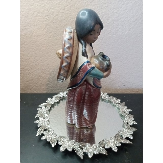 Rare Le Lladro Spain Pepita With Sombrero Figurine For Sale - Image 4 of 7
