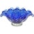 Barovier Toso Murano Vintage Cobalt Blue Silver Flecks Italian Art Glass Conch Shell Bowl Vase For Sale - Image 9 of 9