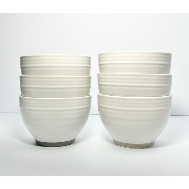 Bee & Willow “Milbrook, White” Set of 6 Ceramic Coupe All Purpose Bowls 5” Good condition. No chips, cracks, or fleabites....