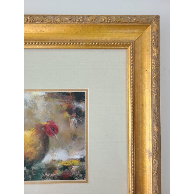 Early 21st Century Ramon Kelley Original Pastel Painting Portrait of a Rooster For Sale - Image 5 of 12