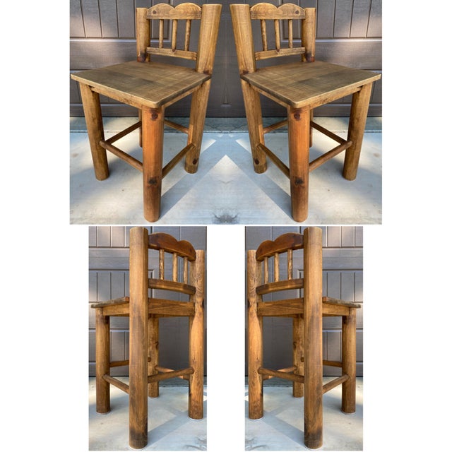 Lake House Counter Stools for Cabin, Set of 4 For Sale - Image 12 of 12