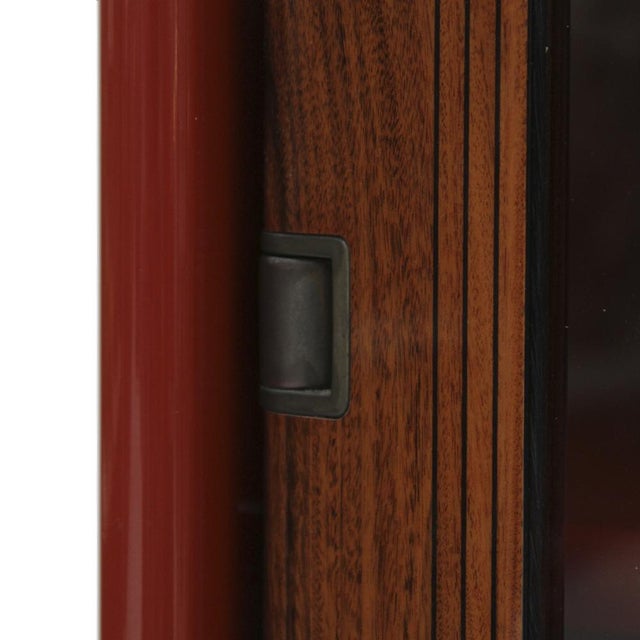 Mid-Century Modern Italian Red Lacquer and Glass Showcase by Afra & Tobia Scarpa, 1960s For Sale - Image 9 of 11