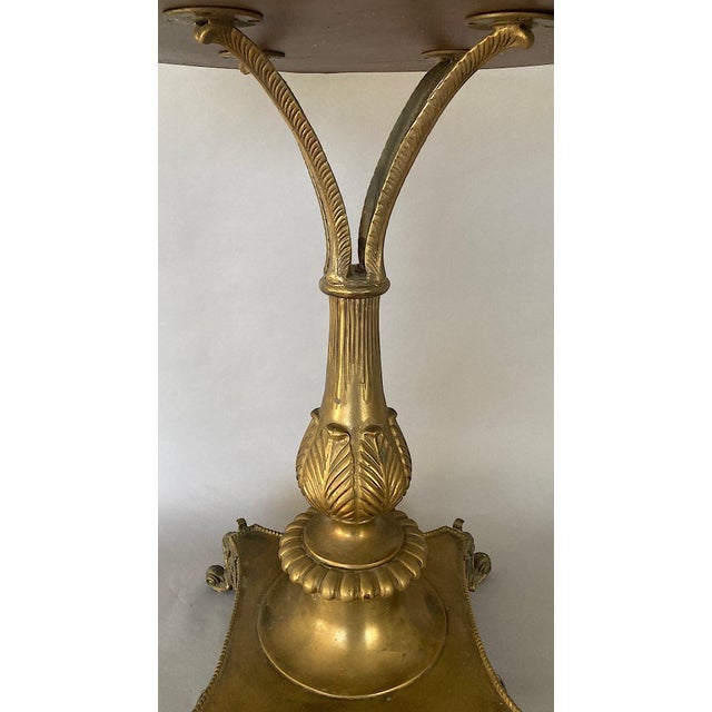 Brass Vintage Solid Brass & Wood, Banded Accent, Occasional Table or Gueridon For Sale - Image 8 of 12