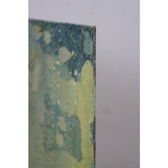 2015 Mike Elsass Abstract Modern Textured Metal Rust Art Plaque Panel 16" For Sale - Image 10 of 13