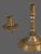 Vintage Arts & Crafts Hand Hammered Copper Three Light Candle Holder For Sale - Image 4 of 11