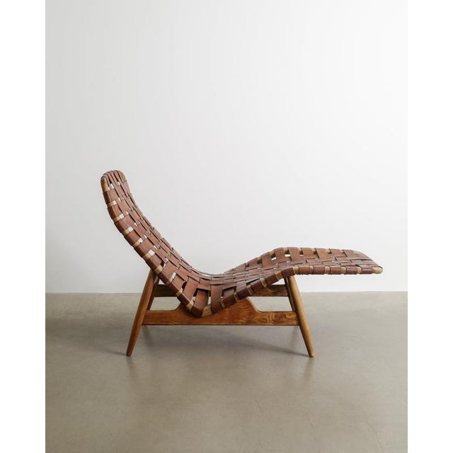 Early Mid-Century Danish Wooden Chaise Lounge by Arne Vodder for Bovirke, 1950s For Sale - Image 3 of 7