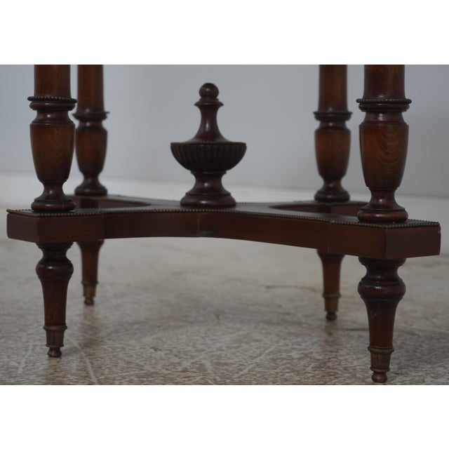 Vintage Louis XVI Mahogany Marquetry Inlaid End Table For Sale - Image 9 of 15