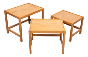 Pine Nesting Tables from Kurt Østervig, Denmark, 1960s, Set of 3
