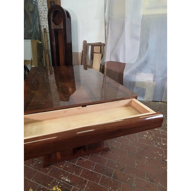 Art Deco Walnut Table, 1930s For Sale - Image 15 of 17