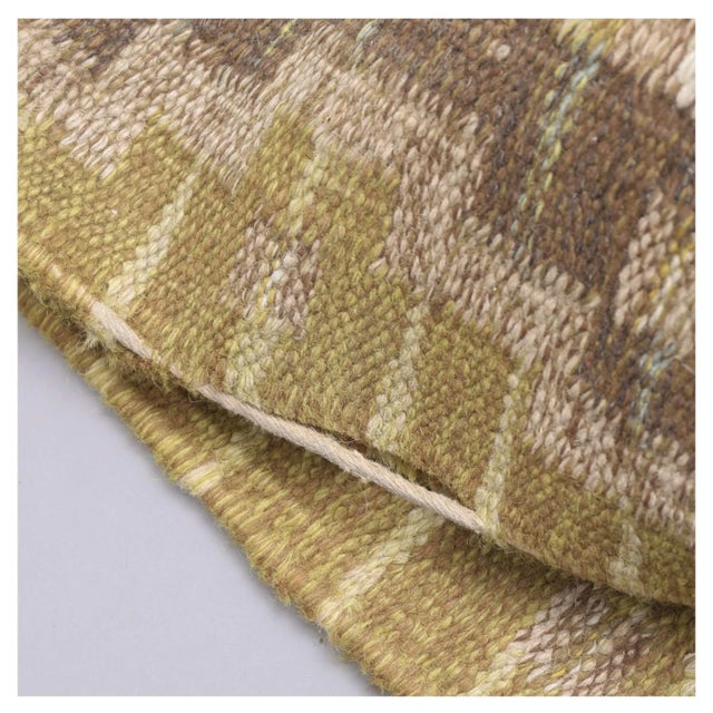 Mid-Century Swedish Flat Weave Rug For Sale - Image 4 of 11