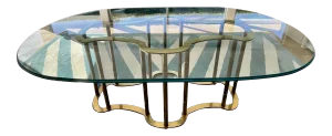 1970s Mastercraft Hollywood Regency Brass Dining Table