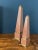 Vintage Faux Croc Obelisk Set | Light Brown Brass Decor For Sale - Image 12 of 16