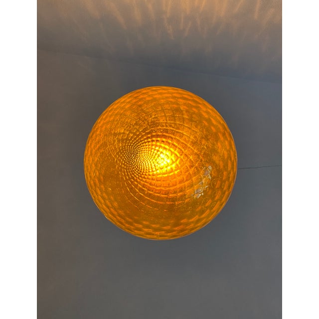 Orange Murano Glass Baloton Pendant Lamp, 1980s For Sale - Image 12 of 17