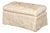 Modern White Silk Damask Upholstered Ottoman For Sale