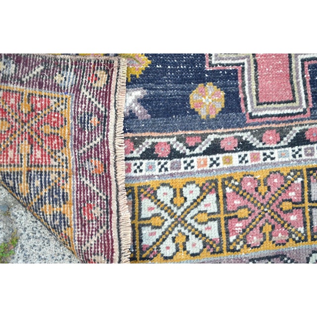 1960s Oushak Nomadic Red Color Rug For Sale - Image 10 of 11