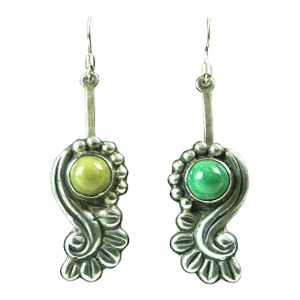 Vintage Artist Studio Made Silver Mexico Earrings