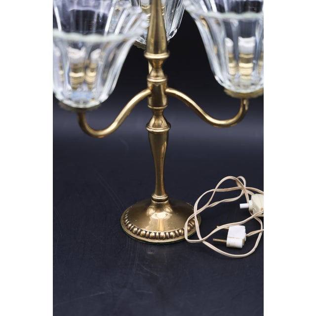 1940s Large Size Art Decò Murano Glass Table Lamp For Sale - Image 10 of 13