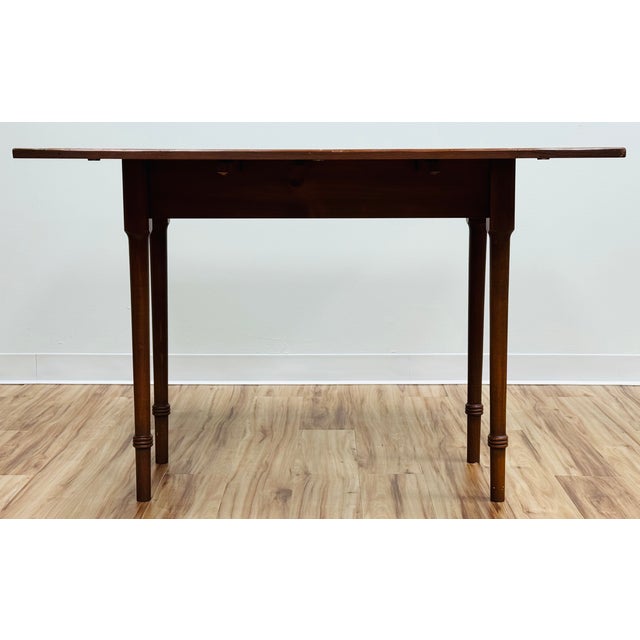 Vintage Turned Wood Drop Leaf Table For Sale - Image 10 of 18