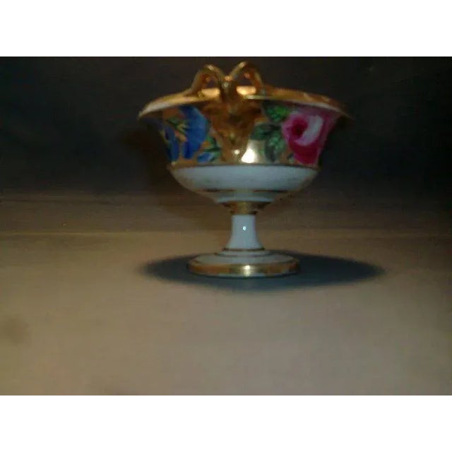 19th Century 19th Century English Swansea or Derby Style Porcelain Floral Urn Vase For Sale - Image 5 of 9