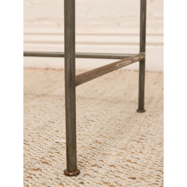 Late 20th Century Vintage Glass Top Metal Bar Table For Sale - Image 5 of 11