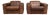 Vintage Brown Leather Lounge Chairs, 1970s, Set of 2 For Sale