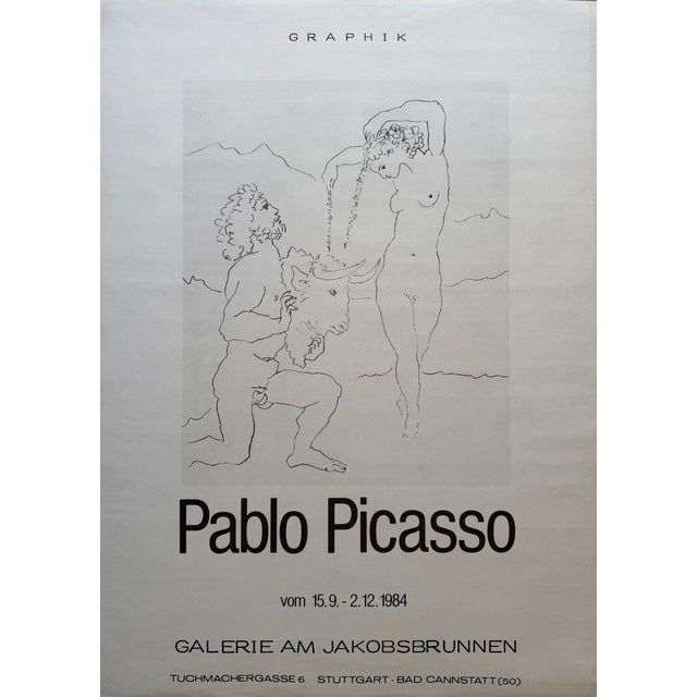 Pablo Picasso (1881–1973), Galerie am Jakobsbrunnen (1984), Original Vintage Art Poster Original vintage Pablo Picasso...