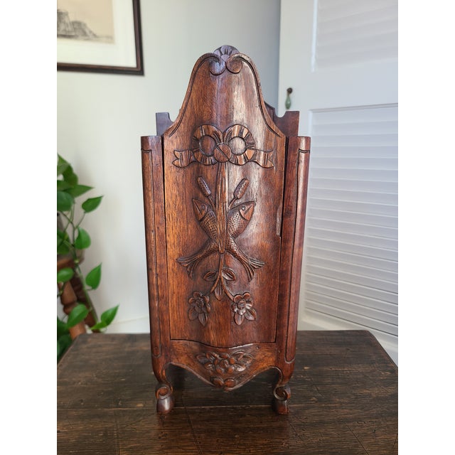 French Provincial Antique 19th Century French Provincial Salt & Flour Box For Sale - Image 3 of 18