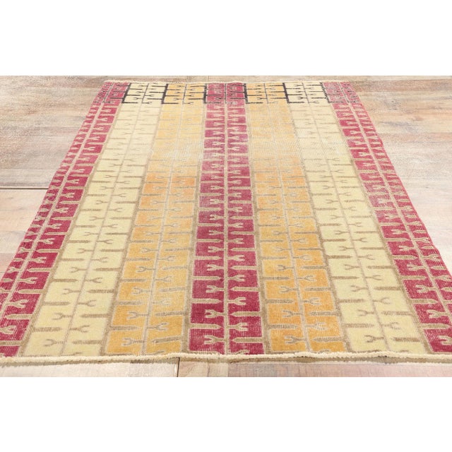 Red Zeki Muren Vintage Turkish Sivas Rug - 03'09 X 06'09 For Sale - Image 8 of 9