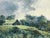 Mid 20th Century "Near Spring" Green Barn Landscape in Oil on Illustration Board by Warner Baird For Sale - Image 5 of 10