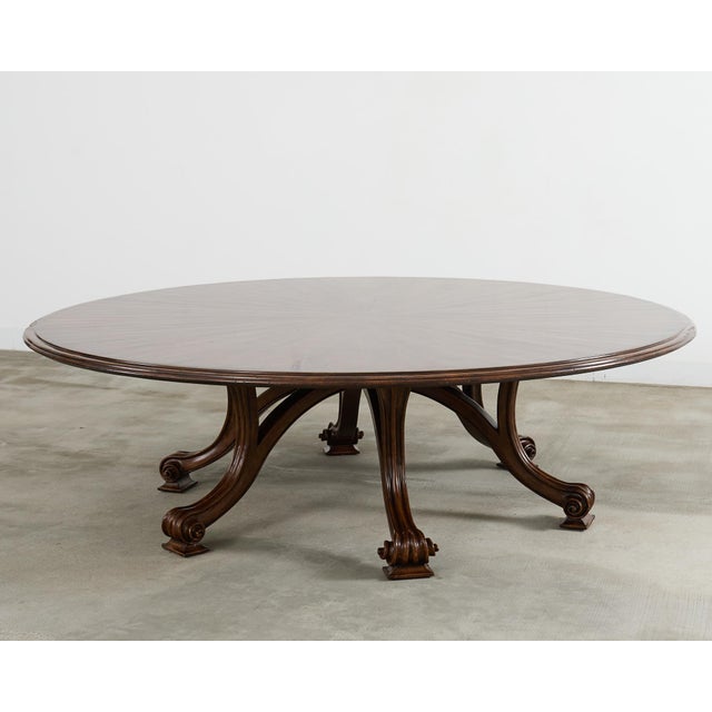 Baroque Therien Studio for Dessin Fournir Walnut Volute Dining Table For Sale - Image 3 of 12