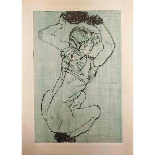 After Schiele, Seated Woman, Lithograph For Sale